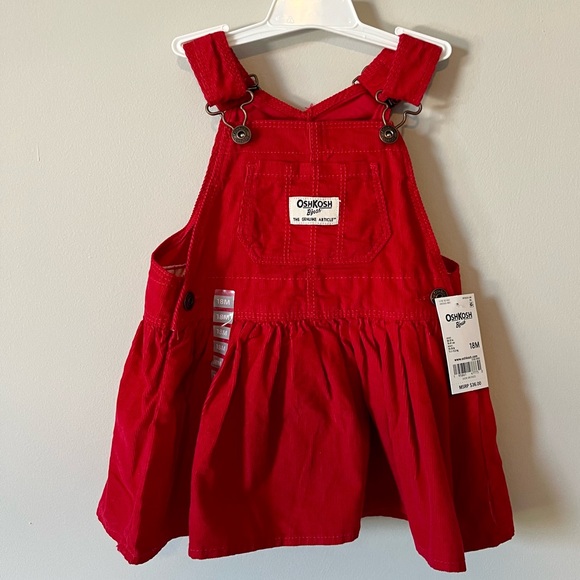 Red Corduroy OshKosh Jumper - Picture 1 of 4